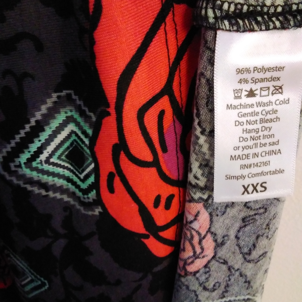 LuLaRoe Women's Floral Carly Dress/Tunic Size; XXS - Picture 7 of 7